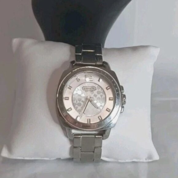 Coach Accessories - COACH Stainless Steel Signature Quartz Watch CA.64.7.14.0606 Silver